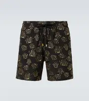 [Vilebrequin] Vilebrequin Jacquard embroidered swim trunks UK 32 black