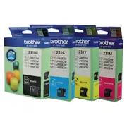 Brother LC231 Black Cyan Magenta Yellow 4 Ink Cartridge Toner Value Pack