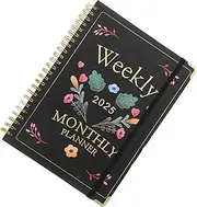 SOPOTUTU Monthly Planner Yearly Organizer with Monthly Tabs and Detailed Weekly Layout Office Planner for Year Management