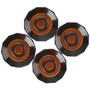 4 Pcs Black Corner Button Guitar Potentiometer Knobs Caps Replacement