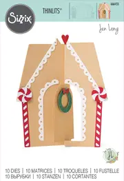 Sizzix Gingerbread House Card Thinlits Die Set