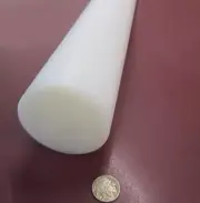 UHMW White Round Rod 2.75" Diameter x 24" Long, 1 Unit, Extruded