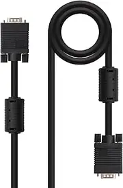 Blendend SVGA Cable with ferrite to minimize Interference, with HDB15 Male connectors on Both Ends, Ideal for Monitors and projectors, Length 1.8 Meters.