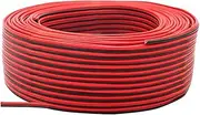 2Pin Wire 100M 22AWG 12V/24V Extension Cord Red and Black 2-Wire Stranded Tinned Copper LED Light Bar Power Cord