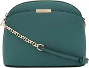 [FashionPuzzle] Faux Leather Small Dome Crossbody Bag with Chain Strap