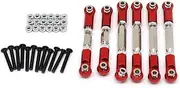 RC Turnbuckle Linkage Universal Modified Parts Steering Rod Servo Connect 1/10 Pull Rods Kit Accessories Upgrade Part, Red
