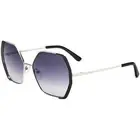 Guess Women's Factory 57mm Shiny Light Nickeltin Sunglasses GF0387-10B-57