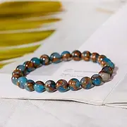 [IBOWZ] Crystal Bracelet Bead Bracelets Charm Bracelets for Womens, 7 Chakra Beads Natural Blue Semi-Precious Bangle Jewelry Elastic Yoga Energy Balance Pray Protection Bracelets Charm Diffuser Wome