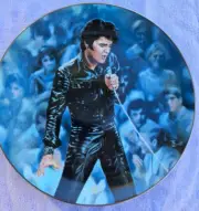 1990 Delphi Elvis Presley 68 Comeback Special Collector Plate Brand w/ flyer BOX