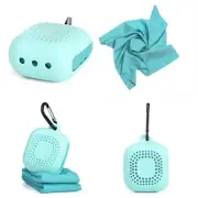 1 PC Hiking Sport Camping Travel Mini Microfiber Quick Dry Towel, Silicone Case