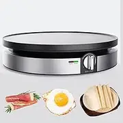 Electric Crepe Makers, 1100w Pancake Maker with Thermostatic Control, Mechanical Rotating Button, Cable Storage, Crepe Maker, Automatic Crepe Maker Machine for Steak Chicken Pizza Production