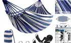 Garden Cotton Hammock Comfortable Fabric with Tree Straps for Hanging Durable