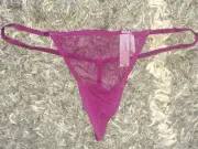 NeW Vs Older Style Mesh one size V String Panty Magenta
