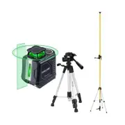 Firecore 360° Self Leveling Cross Line Laser Level with Tripod and 12 Ft Pr