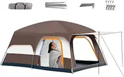 Camping Tent - 4/6/8/10/12 Person Family Cabin Tents | Instant Cabin Tent | Outdoor Canopy | Multi Room Tents | Windproof Cabins Shelter with Storage Bag for Backpacking Picnic Backyard Beach Hiking