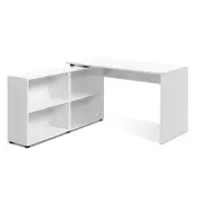 Office Computer Desk Corner Study Table Workstation Bookcase Storage