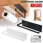 Paper Towel Holder Rack Hanger Kitchen Shelf Organizer Under Cabinet Roll Cup
