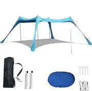 Beach Canopy,Camping Canopy Sun Shade with Light Protection - Waterproof Outdoor Rays Protection Tent for Travel, Trips, Fishing, Backyard