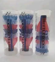 EastPoint Badminton Shuttlecocks Official Size, 3 Tubes of 6 (18 Shuttlecocks)