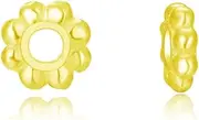 [Adabele] 20pcs 14k Gold on Sterling Silver 4mm (0.16 Inch) Small Round Daisy Flower Rondelle Spacer Metal Beads (Hole ~ 2mm) for Craft Making SS285