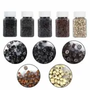 5mm Silicone Lined Micro Link Rings Micro Crimp Beads for I Tip Hair Extensions
