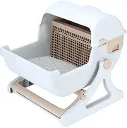 Petscene Cat Toilet Pet Semi Automatic Hand Free Easy Clean Litter Box Cat Furniture