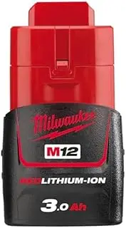 Milwaukee M12B3 M12 3.0Ah Redlithium-ION Compact Battery