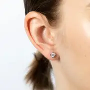Luminesce Lab Grown 9ct White Gold 0.40 Carat Diamond Solitaire Stud Earrings