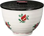 Yamasita Craft 11420260 Young Small Flower Rice Bowl with Lid, 4.7 x 4.7 x 3.5 inches (12 x 12 x 9 cm)
