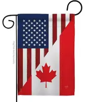 Breeze Decor G158190 US Canada Friendship Flags of the World US Friendship Im...