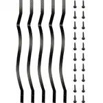 VEVOR Deck Balusters, 51 Pack Metal Deck Spindles, 32.25\"x1\" Staircase Baluster with Screws, Iron Deck Railing for Wood and Composite Deck, Stylish