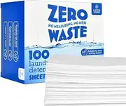 Eco-Friendly Ultra Concentrated Laundry Detergent Sheets, 100 Sheets (200 Loads) Liquidless Washing Strips for Travel, Home, and Dorms - Fresh Scent Laundry Soap - Sustainable Laundry Supplies (100)