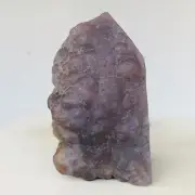 518g Natural Purple Chalcedony Grape Agate Quartz Crystal Wand Point Healing