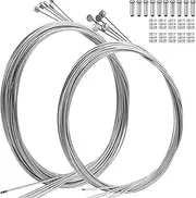 10PCS Bike Brake Cable Shifter Cable,Bicycle brake line Shift Cables Set for Mountain Bike and Road Bike, Brake Cables Set for Shimano Sram Road Mountain Bike (For Mountain Bike)