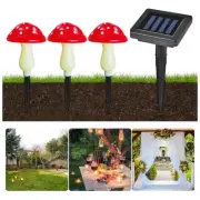 LED Solar Lights Mushroom Fairy String Outdoor Garden Ground Lamps