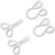 2 Sets Fur Hook and Eyes White Covered Sewing Hook and Eyes Closure for Coats