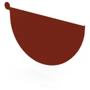 VIC NEW Stratco Half Round Gutter Stop End Heritage Red