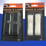 1M Fastening Tape Self Adhesive Heavy Duty Sticky Strip Sew On tape Hook Loop