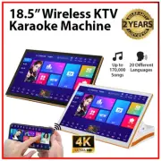 18.5" Karaoke Machine 1080P HD WiFi Wireless Touch Screen Home Party KTV System