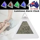 Pyramid Creative Thermometer Meter Alarm Clock Bedside Clocks Number Clock