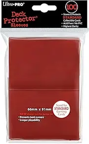 Ultra Pro Deck Protector, Standard, Red, 100 Count