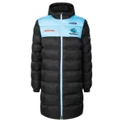 CRONULLA SHARKS 2025 NRL MEN'S ADULT CLASSIC SPORTSWEAR COACHES JACKET BLACK