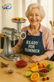 KSMMGA Metal Food Grinder Attachment for Stand Mixer Silver