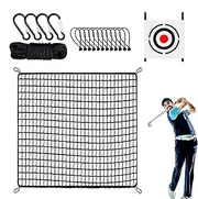 Golf Practice Net, Heavy Duty Ball Swing Training Simulator, Golf Sports Barrier Nets with Target Cloth, Ideal for Backyard, Outdoor, Indoor, and Garden Use