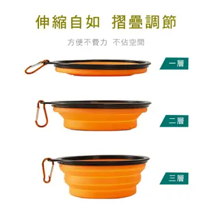 寵物摺疊碗 折疊碗 寵物外出碗 附扣環 寵物用品 飼料碗 13cm 矽膠碗 便攜碗 摺疊碗 伸縮碗 寵物專用碗