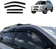 OAD4X4 Weathershields Compatible with Hyundai Tucson 2004-2010, Weather Shields Window Visors Wind Deflectors Sun Rain Guard 4PCS Set