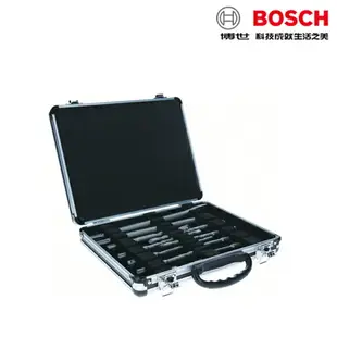 BOSCH博世精品 11支裝鑽頭鑿子組 鋁盒 手提箱版 平鑿 尖鑿 水泥鑽頭 箱子 鋁箱 2608579916