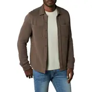 The Normal Brand Looped Terry Button-Up Shirt in Cedar at Nordstrom, Size Medium R