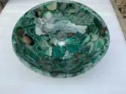 15" Green Agate Stones Sink / Agate Counter Wash Basin Home Décor