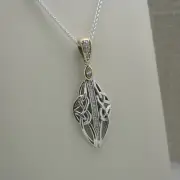 Sterling Silver & 10K Gold Samll Celtic Trinity Gateway Pendant Keith Jack Boxed